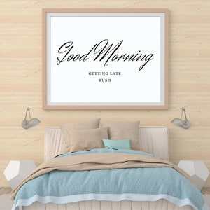 Good Morning, wall décor painting art of bedroom living dinning room lobby side table family house