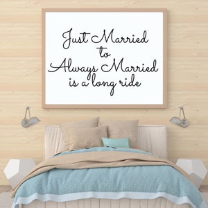 Just Married to Always, wall décor painting art of bedroom living dinning room lobby side table family house