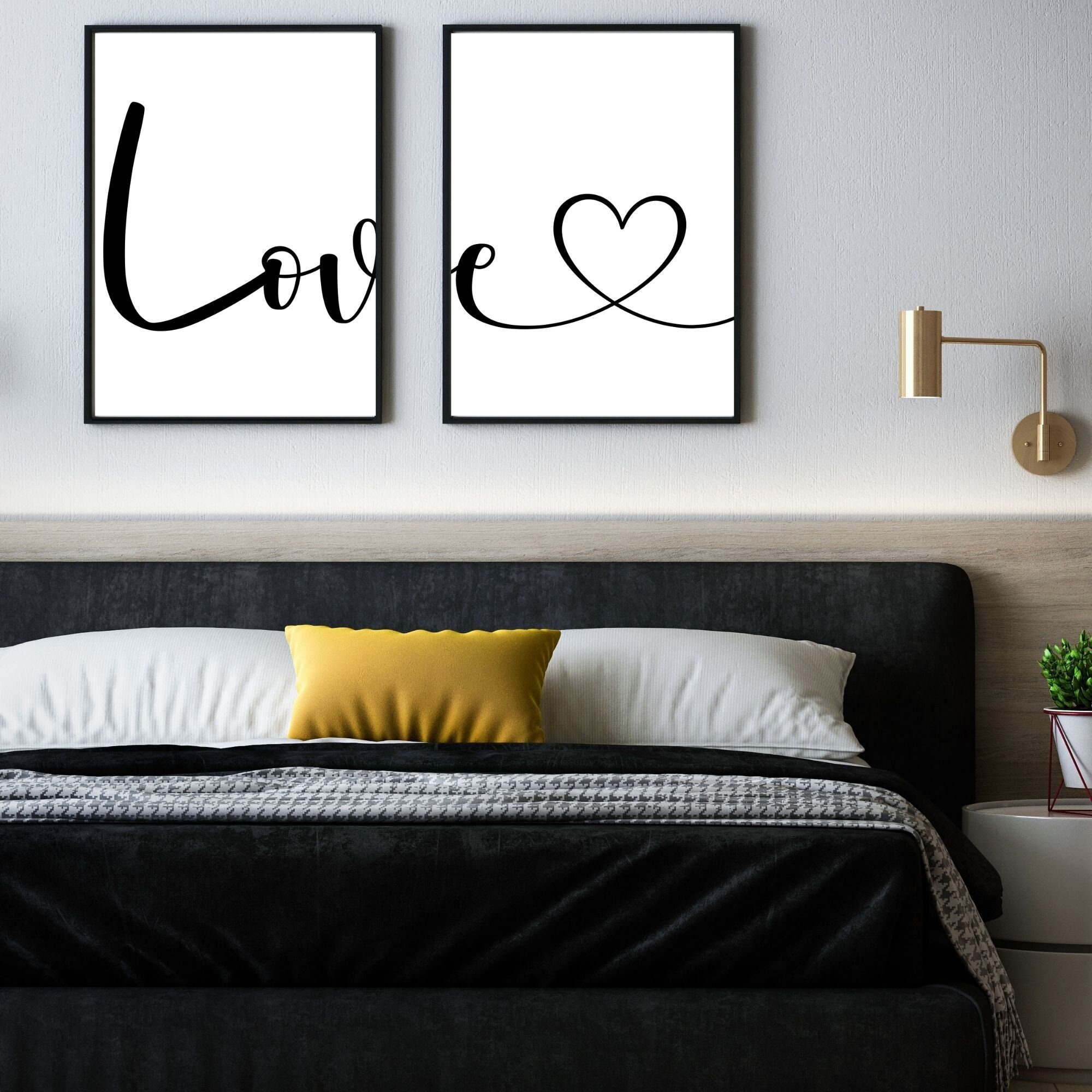 Minimalist Quotes Loveart, Bedroom Quotes for Walls Above Bed,romantic ...