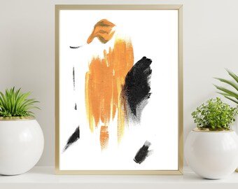 Originele acryl Abstract Schilderij van Bird bruin zwart als Digitale Download voor print - muur decor van slaapkamer woonkamer familiehuis