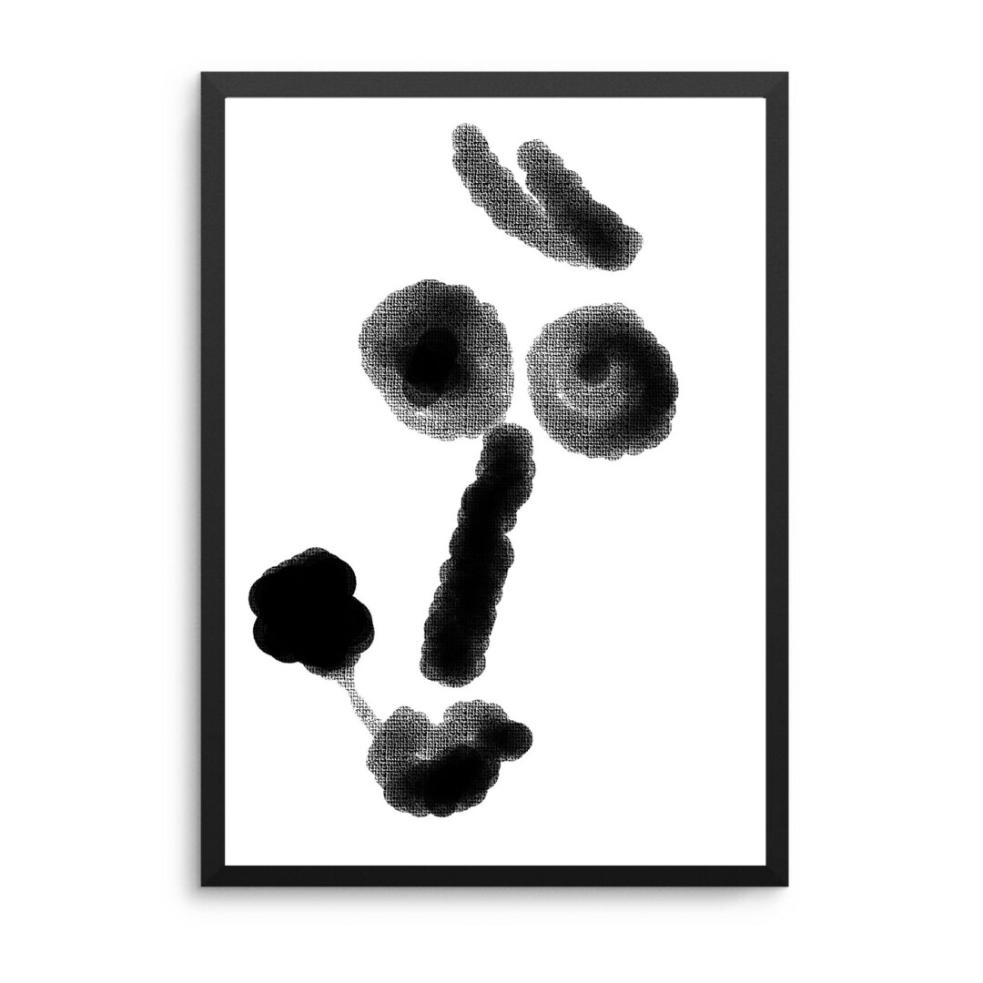 Abstract Black and White Print, Wall Art Black and White, Poster Black