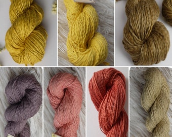 Solids /Semi Solids Plant Dyed Organic Pima Cotton 100gr DK Weight - Knitting / Crochet / Weaving