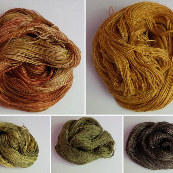 Forest Collection  Bamboo Linen Yarn/ Botanically Dyed / Knitting/ Crochete/ Weaving Yarn!