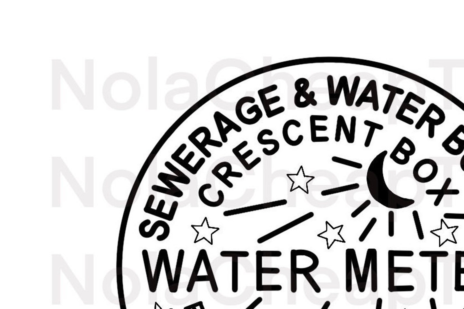New Orleans Water Meter Nola Artifact Water Meter Clip Art - Etsy