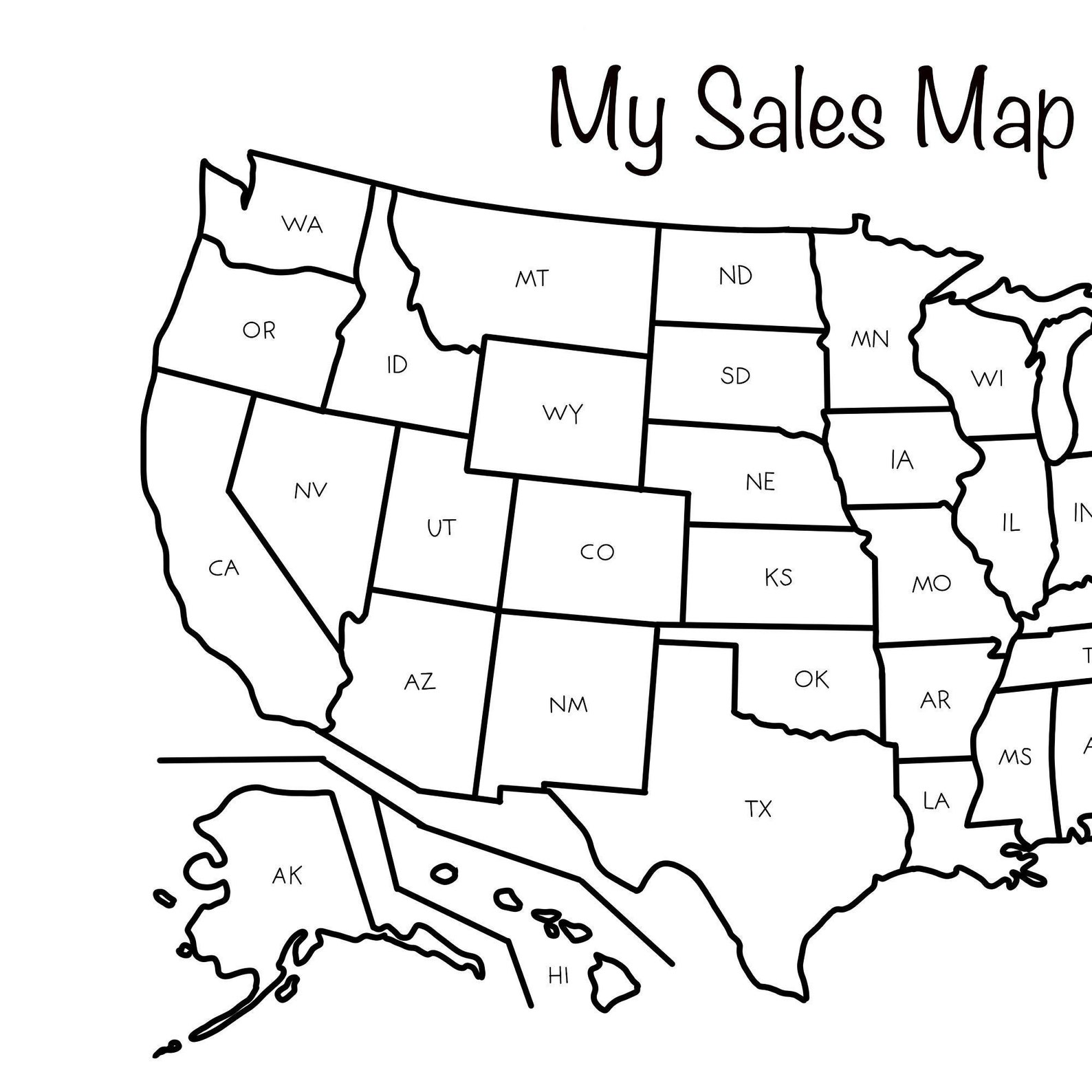 My Sales Map Printable Free