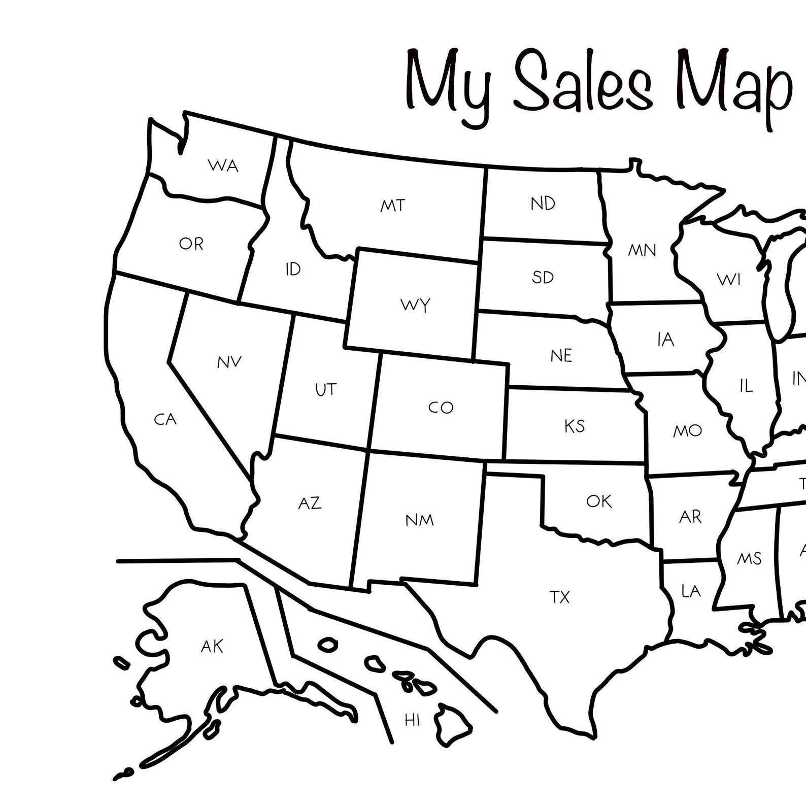 US Sales Map Etsy Sales Tracker Map My Sales Map Download Etsy