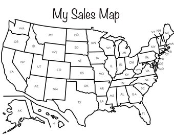 Paper & Party Supplies Paper Design & Templates Small Business Sales Map  Digital Download Printable Map eolane.ee