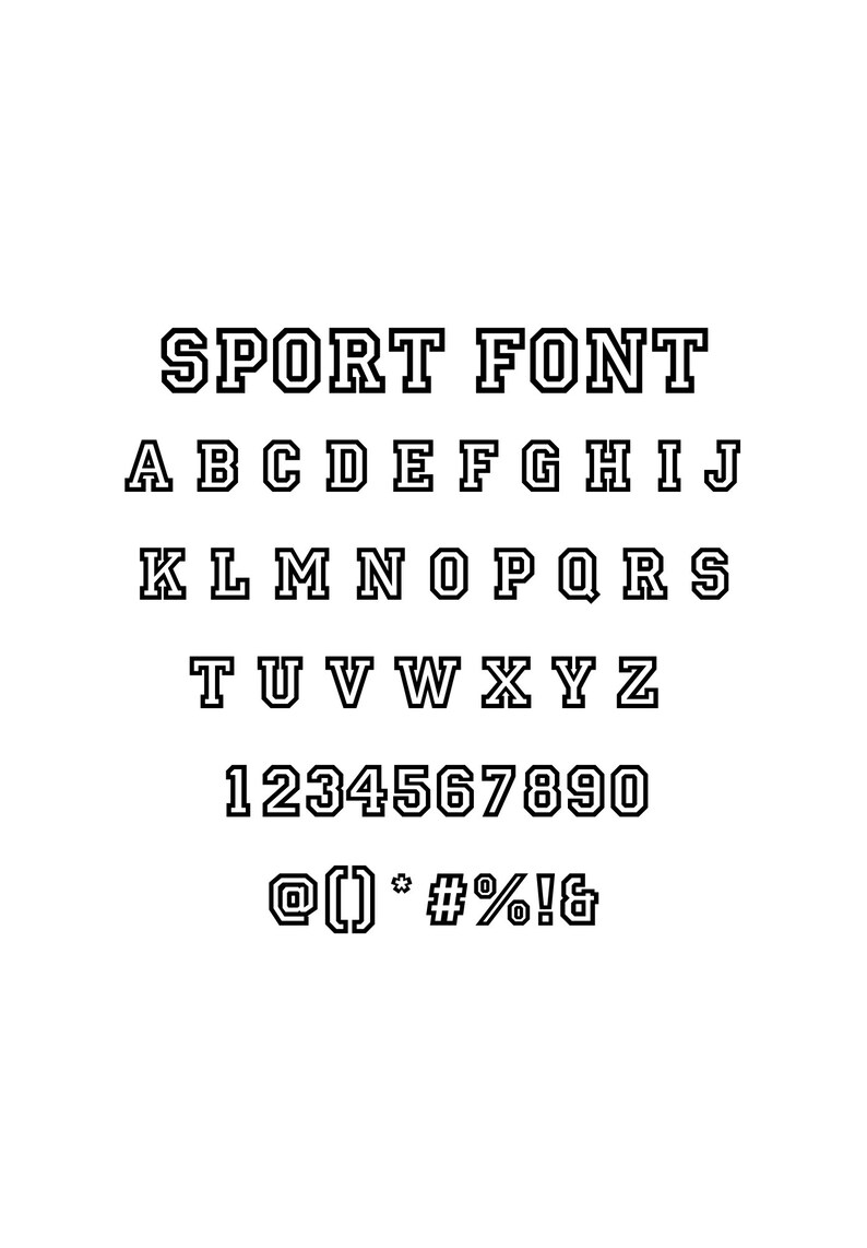 Sport Font TTF Digital Download / Procreate Font / University Etsy