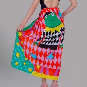 Colourful Bohemian Pattern Shawl Scarf • Bikini Wrap Up Cover Up Pareo Sarong • Italian Silk Chiffon • Unique Design • Perfect Present Gift