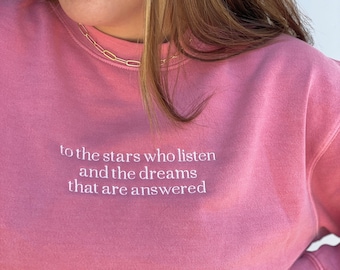 Custom Embroidered Quote Sweatshirt, Personalized Song Lyrics Shirt, Perfect Gift For Book Lovers, Inspirational Message Shirt, Affirmation