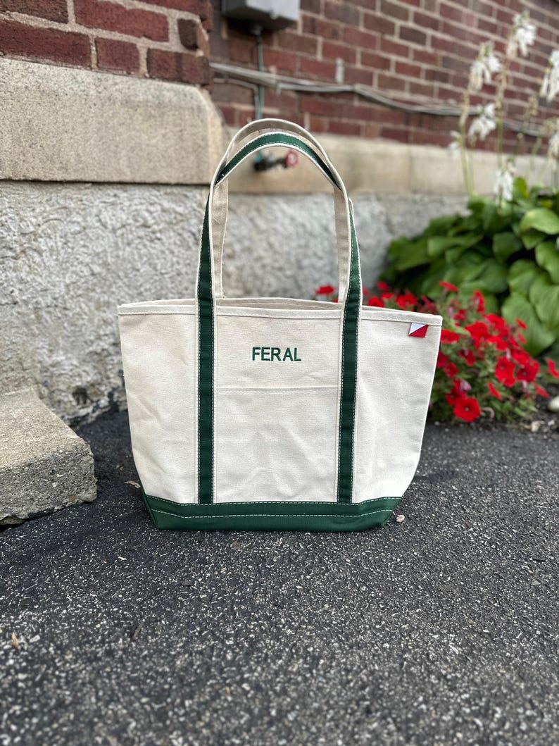 Embroidered Boat Bag, Custom Tote Bag, Personalized Ironic Boat Bag, Monogram Canvas Tote Bag, Preppy Monogram Tote, Premium Classic Tote image 9