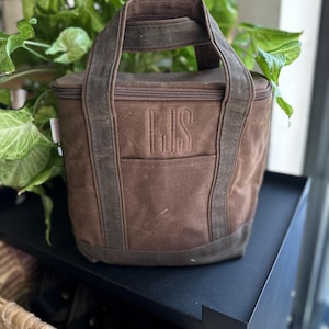 Waxed Canvas Drink Cooler, Insulated Golf Cooler, Soft Pack Cooler, Fathers Day, Groomsmen Gifts, Beer Lovers Caddy, Mens Lunch Minimalist image 8