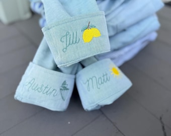 Icon Button Up Shirt With Personalized Cuff Detail, Shirts for Bridal Party, Mini Monogram Coastal Oxford