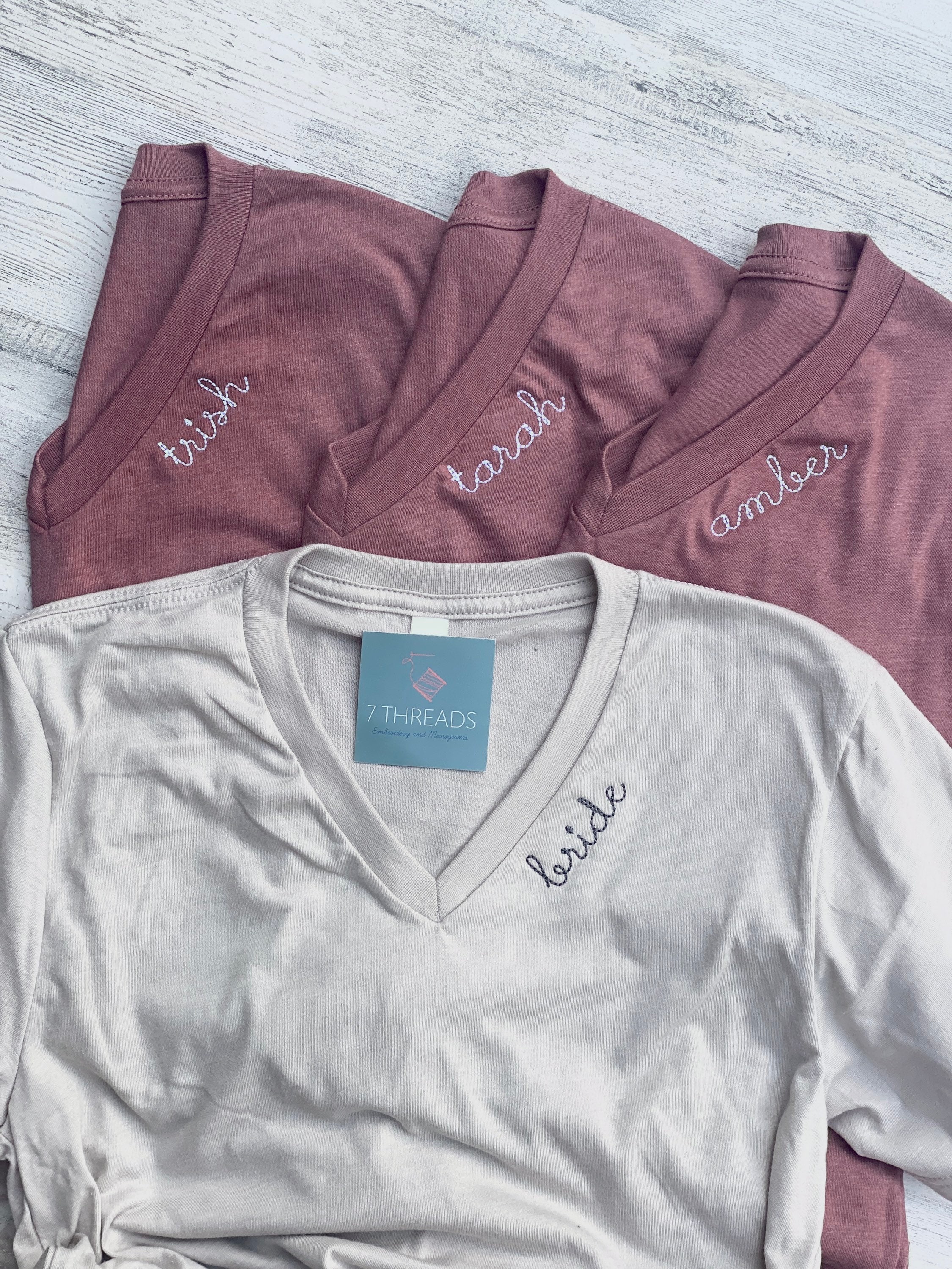 Embroidered V Neck Sweatshirt - Etsy
