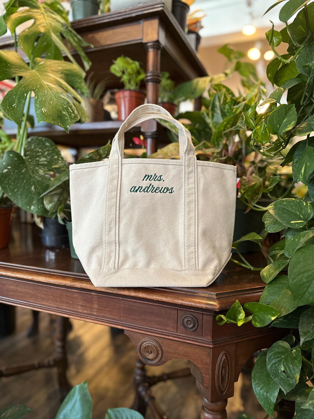 Personalized Mini Canvas Tote - Etsy