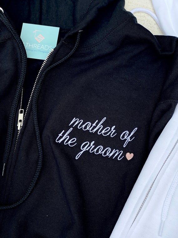 Custom Zip up Hoodie Wedding Day Zip up Sweatshirt Bridal Party
