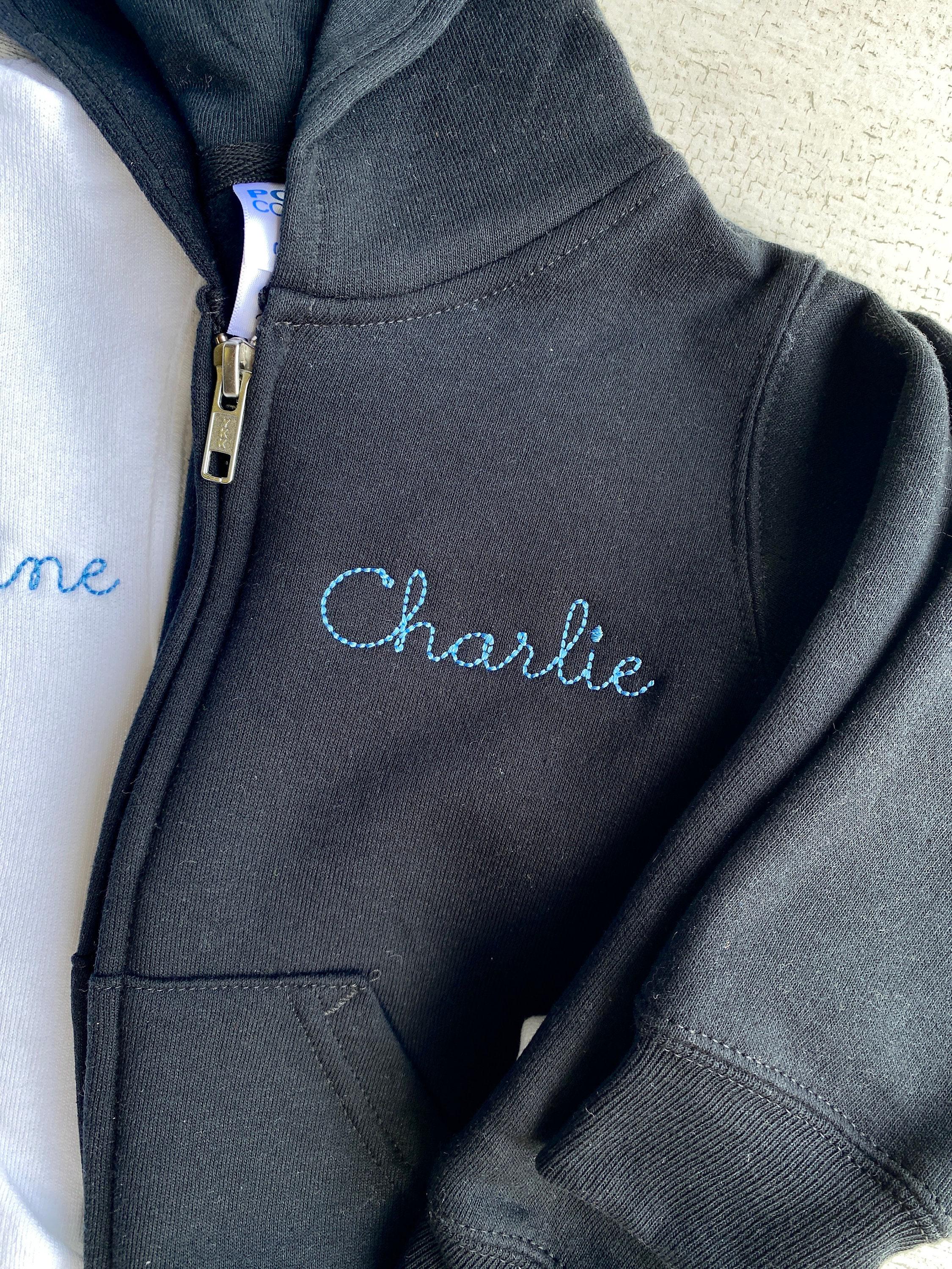 Custom Youth Zip Sweatshirt, Kids Zip up Hoodie, Embroidered