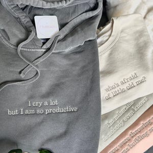 Personalized Typewriter Quote Hoodie Sweatshirt, Gift for Music Lover, Favorite Album, Minimalist Song Lyrics, Custom Comfy Vintage Shirt