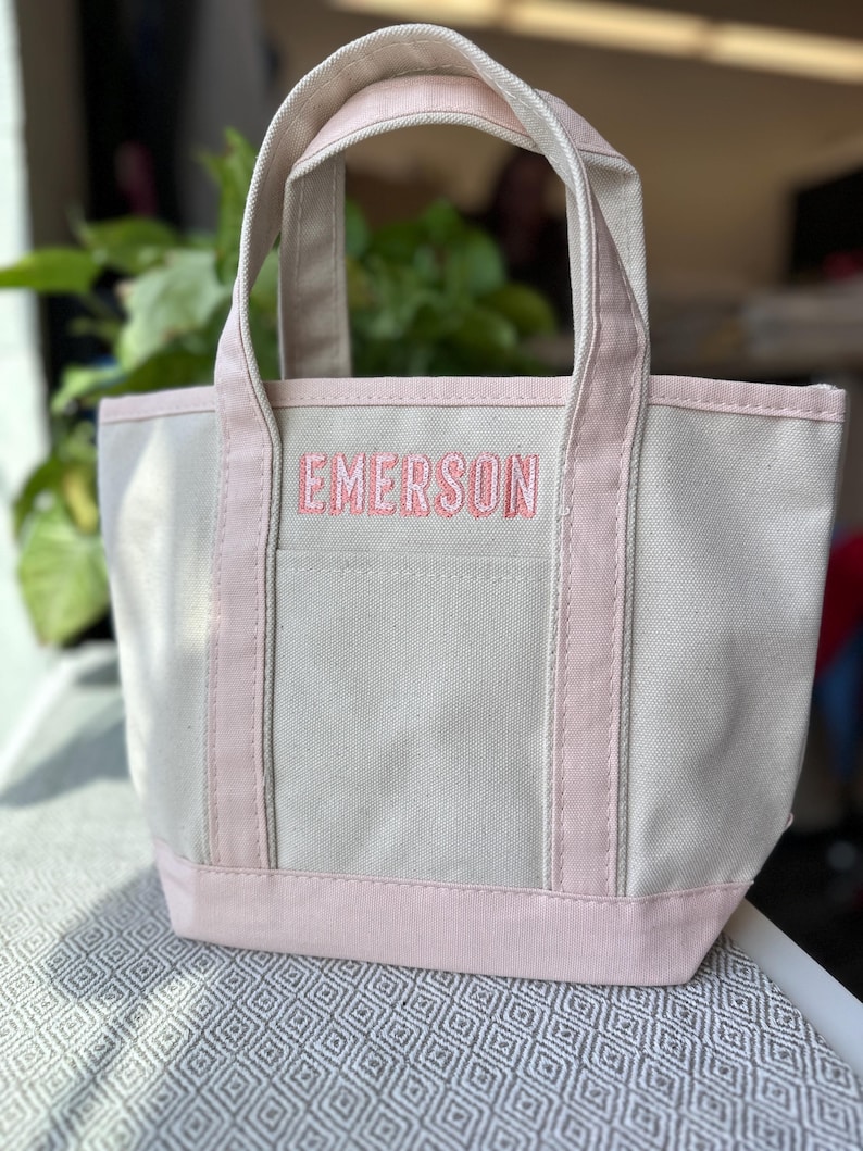 Mini bolso de lona, bolso pequeño personalizado, regalo para despedida de soltera, bolso de lona con monograma, bolso personalizado irónico, bolso bordado para despedida de soltera. imagen 13