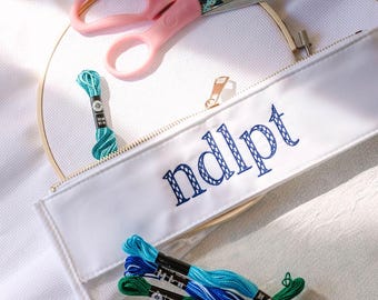 Bolsa de vinilo transparente personalizada, bolsa bordada personalizada para bordado y mahjong.