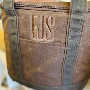 Waxed Canvas Drink Cooler, Insulated Golf Cooler, Soft Pack Cooler, Fathers Day, Groomsmen Gifts, Beer Lovers Caddy, Mens Lunch Minimalist image 6