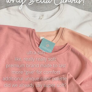 Monogram Sweatshirt, Simple Dainty Monogrammed Crewneck | Super Soft & Cozy Bella Canvas Personalized Shirt | Embroidered Monogram Pullover image 8