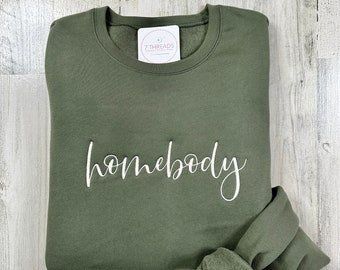 Monogram Neckline Embroidered Sweatshirt Gift Custom Initials Crewneck – 7  Threads Embroidery