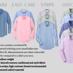 Oversized Button Down for Bridal Party, Embroidered Wedding Party ...