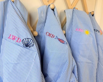 Icon Pocket Button Up Shirt With Personalized Detail, Shirts for Bridal Party, Mini Monogram Coastal Oxford