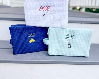 Icon Waffle Pouch, Personalized Spa Cosmetic Bag