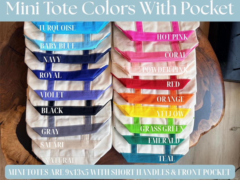 Mini bolso de lona, bolso pequeño personalizado, regalo para despedida de soltera, bolso de lona con monograma, bolso personalizado irónico, bolso bordado para despedida de soltera. imagen 9