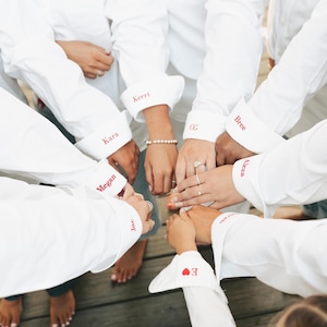 Button Down With Embroidered Cuff Detail, Button Down For Bridal Party, Minimalist Wedding Day Button Up Shirt, Mini Monogram Coastal Oxford