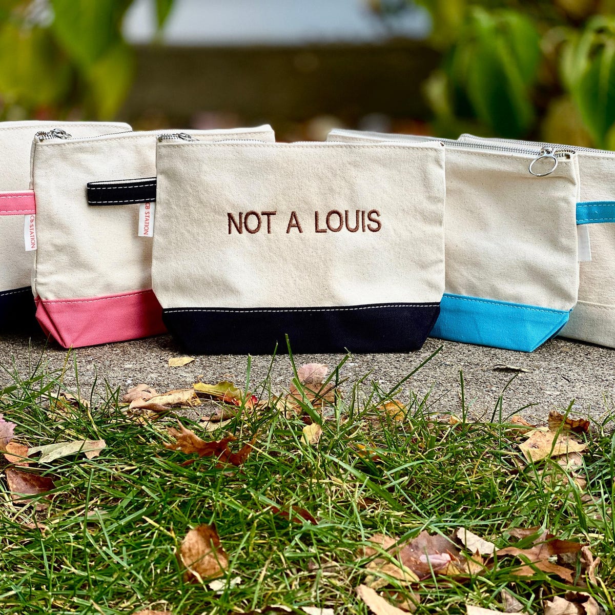 Personalized Makeup Bag, Ironic Tote Pouch, Monogram Canvas Bag, Custom Cosmetic Bag to Match Tote, Embroidered Gift for Brides, Travel Bag - Etsy