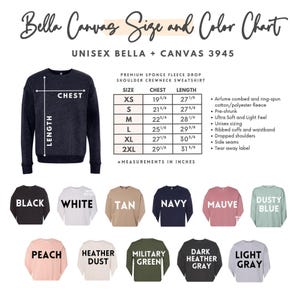Monogram Sweatshirt, Simple Dainty Monogrammed Crewneck | Super Soft & Cozy Bella Canvas Personalized Shirt | Embroidered Monogram Pullover image 2