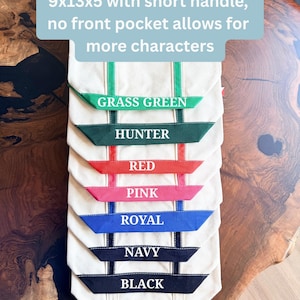Mini bolso de lona, bolso pequeño personalizado, regalo para despedida de soltera, bolso de lona con monograma, bolso personalizado irónico, bolso bordado para despedida de soltera. imagen 10