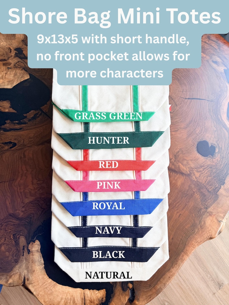 Mini bolso de lona, bolso pequeño personalizado, regalo para despedida de soltera, bolso de lona con monograma, bolso personalizado irónico, bolso bordado para despedida de soltera. imagen 10