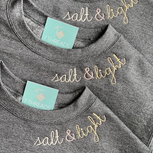 Custom Sweatshirt Embroidered Neckline Sweatshirt, Personalized Sweatshirt, Mothers Day Gift for Grandma, Nana, Mom, Matching Sweatshirt