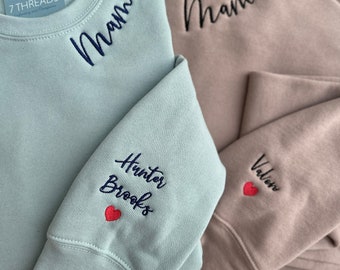 Personalized Sweatshirt for Mom, Nana, Grandma, Teacher, Mama Sweatshirt With Names, Custom Gift Sweatshirt, Personalized Gifts For Mom