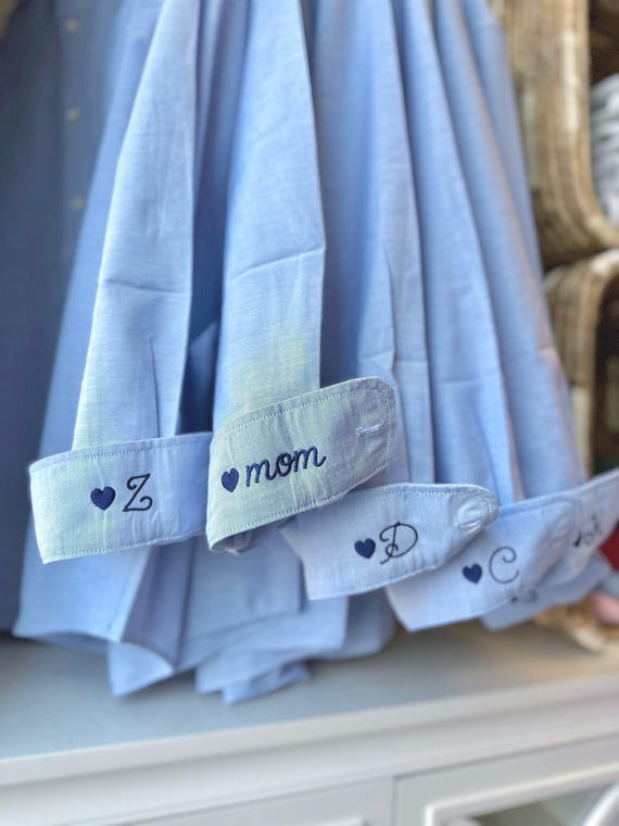Button Up Shirt With Personalized Cuff Detail, Shirts for Bridal Party,…
