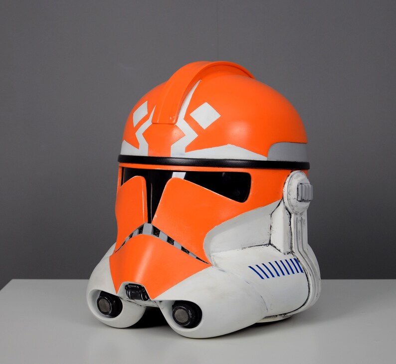 332nd helmet Ahsoka Clone trooper helmet Star Wars. Orange. | Etsy