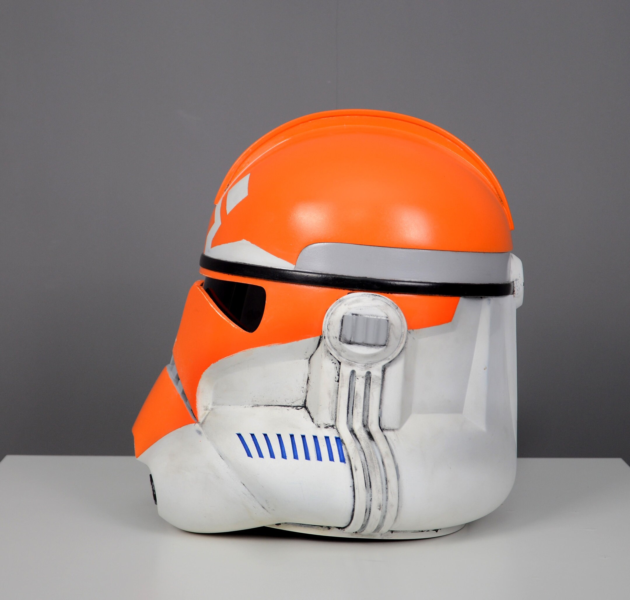 332nd helmet Ahsoka Clone trooper helmet Star Wars. Orange. Etsy