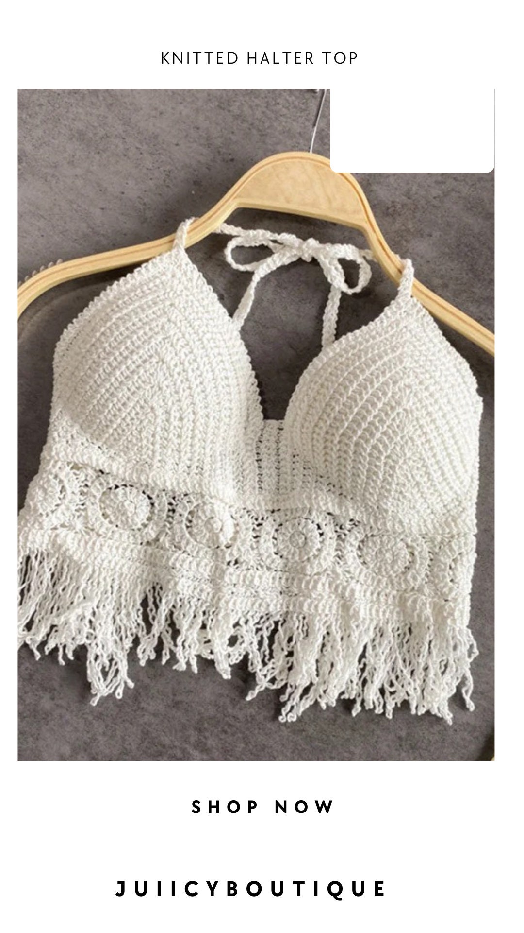 Handmade Knitted Crochet Halter Top Etsy