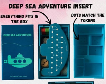 3D Printed Insert for Deep Sea Adventure Card Game by Oink Games - Insert Only, Game not included