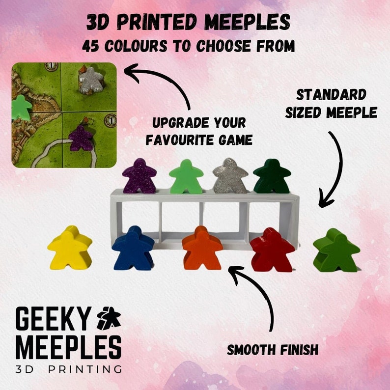 3D Printed Meeples - 45 Colours to Choose From - Etsy UK