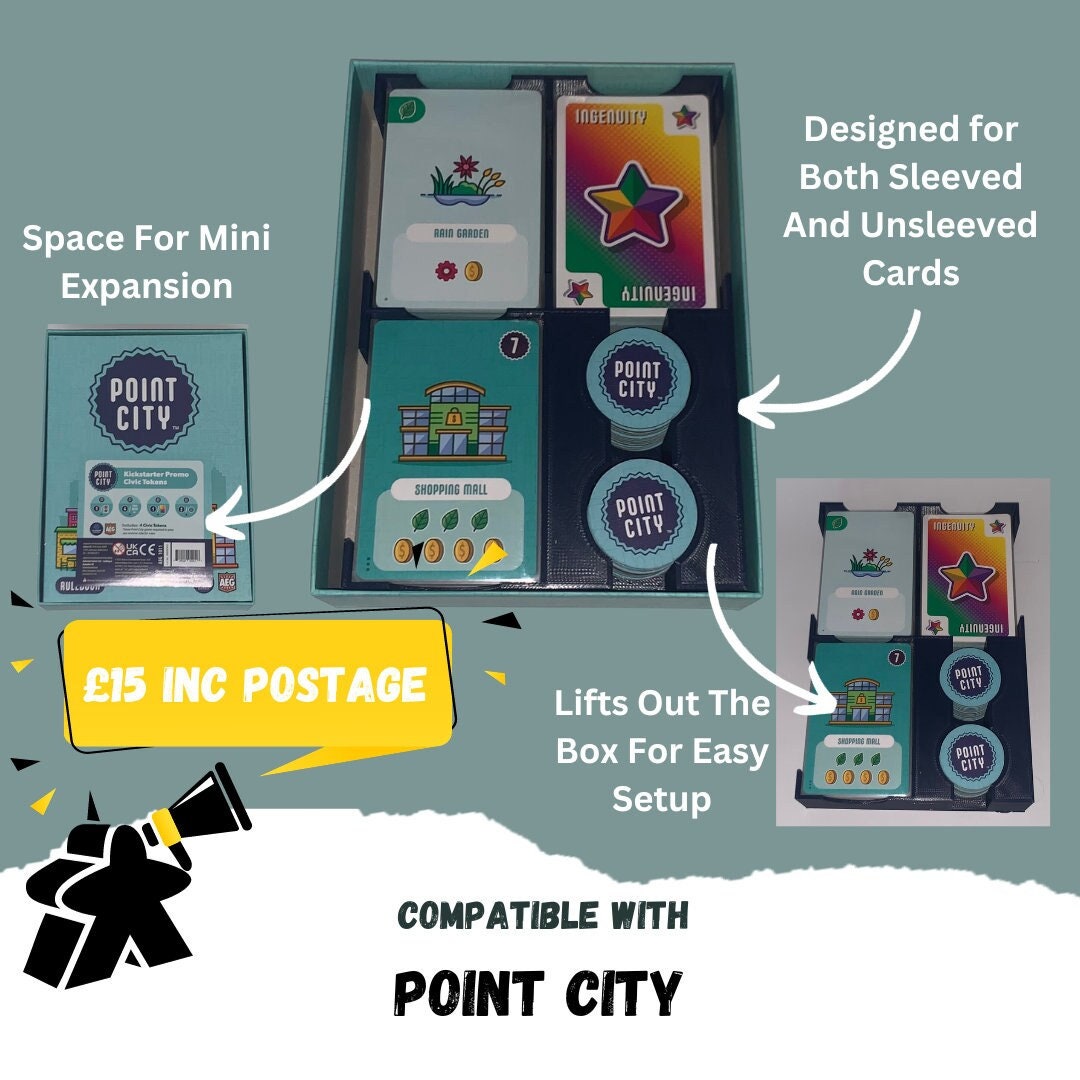 3D Printed Point City Board Game Insert - 44 Colours to Choose From - Etsy