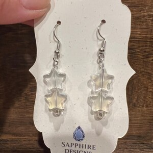 Crystal Star Dangle Earrings