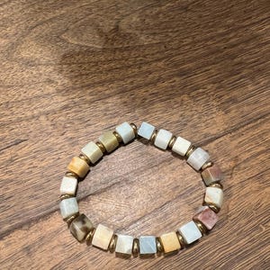 Square Bead Stretch Bracelet