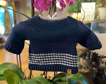 Blue Baby Sweater - size 6 months