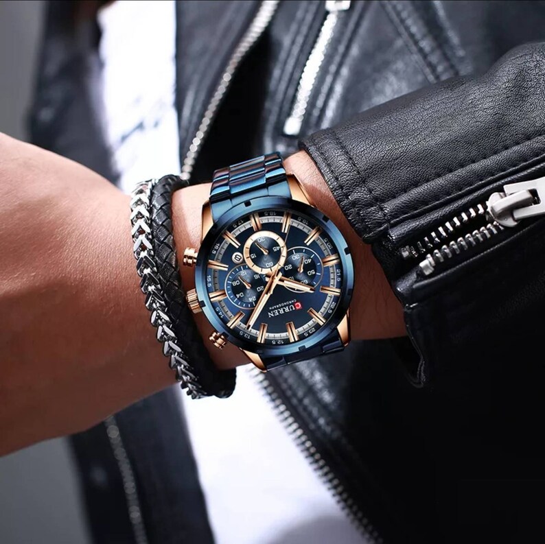 CURREN Mens Watches Top Brand Luxury Casual Sport Stainless Etsy