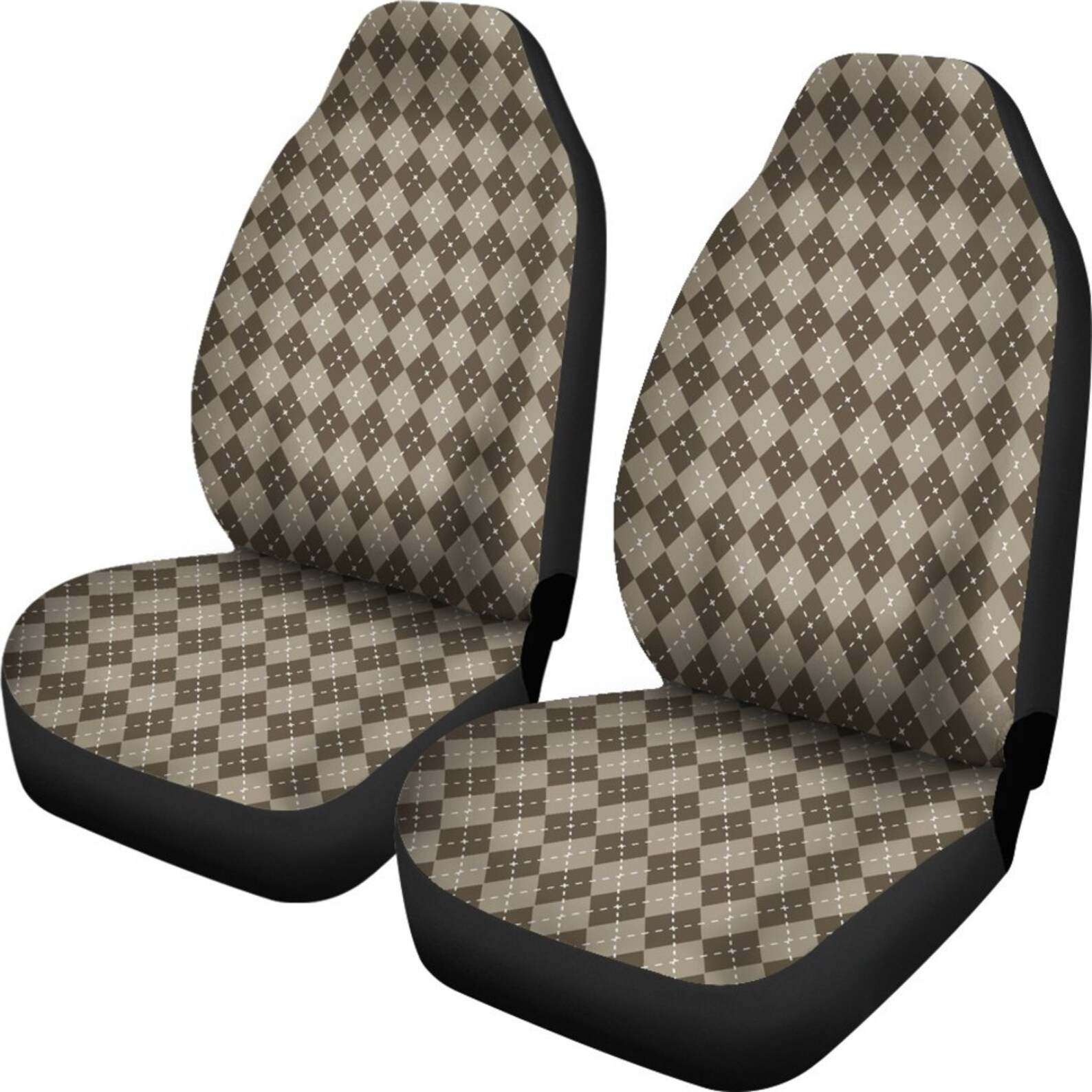 Argyle Car Seat CoversBrown car Seat Covers Brown Argyle 2 Etsy